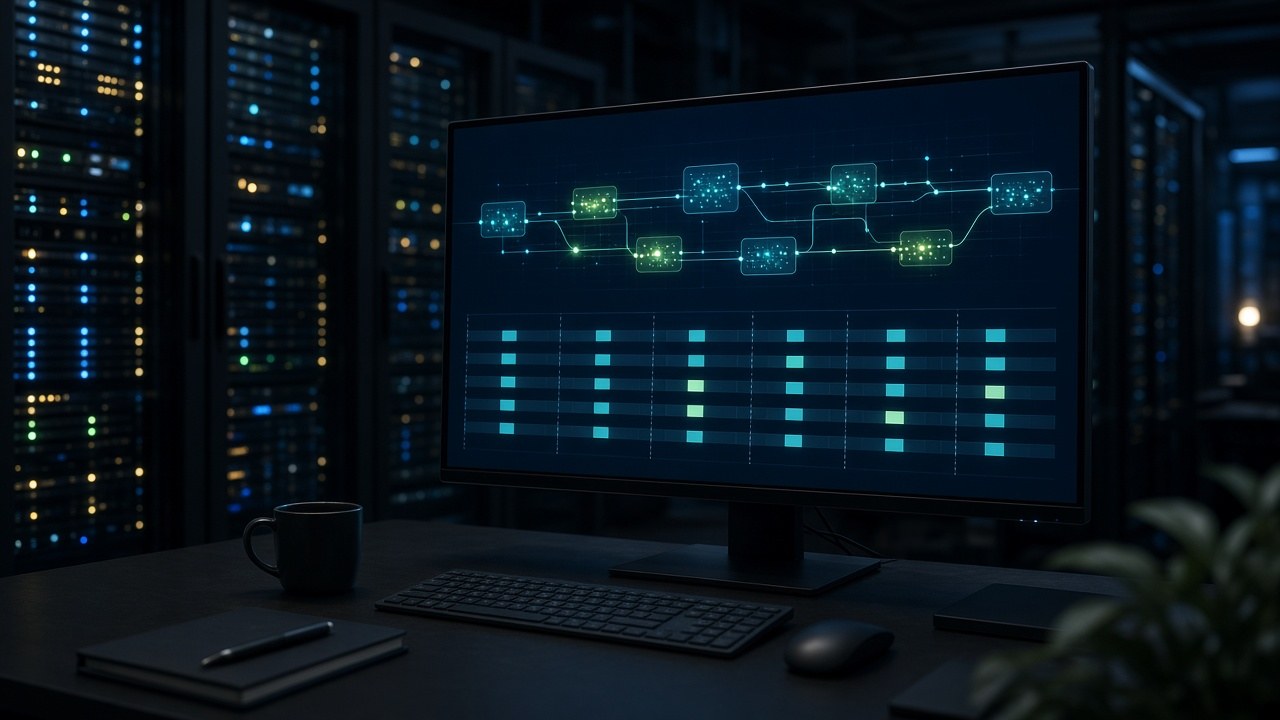 Queued order events moving through an async processing pipeline.